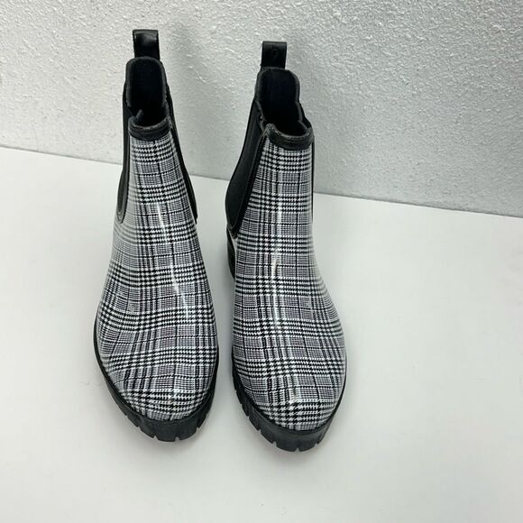 JEFFREY CAMPBELL Platform Lug Houndstooth Chelsea Chunky Heel Boots - Picture 8 of 10